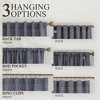 Faux Linen Texture Light Filtering Back Tab Curtains, Semi Sheer Farmhouse Window Curtains (2 Panels) - 3 of 4