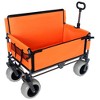 Grungis 3-in-1 Folding Wagon Cart,Shopping Cart with Bench Seat,Utility Cart for Camping,Shopping - 2 of 4