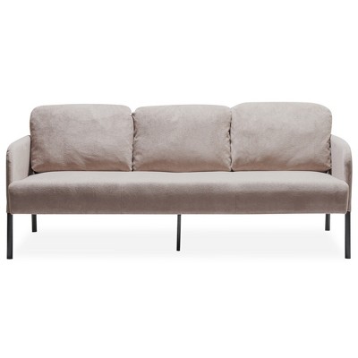 3-Seater Polyester Fabric Modern Upholstered Sofa with Deep Seat and Sturdy Legs