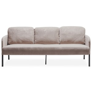 3-Seater Polyester Fabric Modern Upholstered Sofa with Deep Seat and Sturdy Legs - 1 of 4
