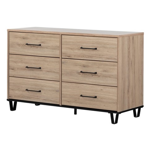 Fakto 6 Drawer Double Dresser Rustic Oak South Shore Target