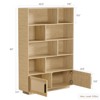 5 Tier Book case with Cabinet, Book Shelf with Storage Doors, Tall Wooden 5 Shelf Book Case for Home Office, Living Room, Bed Room - 2 of 4