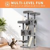 66" Tall Cat Tree Tower for Large Cats 20 Lbs+, Heavy Duty Indoor Cat Condo with Hammocks & Scratching Posts - 2 of 4