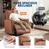 Swivel Rocking Nursery Recliner Chair Rocker Recliner Glider Deep Seat PU Leather Sofa Chair with high Backrest for Nursery - 4 of 4
