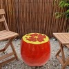 SEVOBAL Pomegranate Fruit Stool Side Table Home Decor Plant Stand Garden Indoor Outdoor Decoration Party Kid Gift Festival, Red, 13.8"*13.8"*12.2" - 4 of 4
