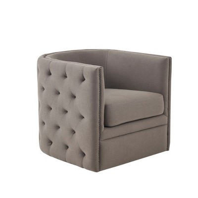 NicBex Polyester Accent Chair,Upholstered Living Room Chairs with Low Barrel Button Tufted Back,Modern Armchair,Accent Chairs for Living Room
