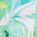 dark sapphire painterly floral