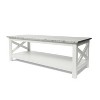 The Bianco Collection Agatha 44" Rectangular Italian Carrara White Marble Coffee Table - 2 of 4