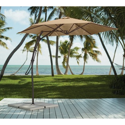 BrylaneHome 9' Easy Up Cantilever Umbrella