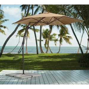 BrylaneHome 9' Easy Up Cantilever Umbrella - 1 of 4