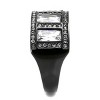 Slickblue Women's Black Stainless Steel Ring with Clear CZ, IP Black Plating, Size 5-10 - 4 of 4