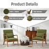 CAVINAS Wooden Accent Chair with Soft Upholstery and Padded Cushion, Mid-Century Modern Armchair with One Pillow - 4 of 4