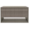 Cushion Box Grey PE rattan, powder-coated steel, polyester - 4 of 4