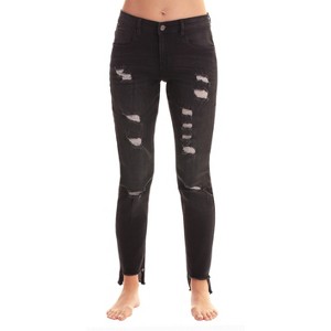 Just Love Denim Wash Ripped Jeggings for Women - 1 of 3
