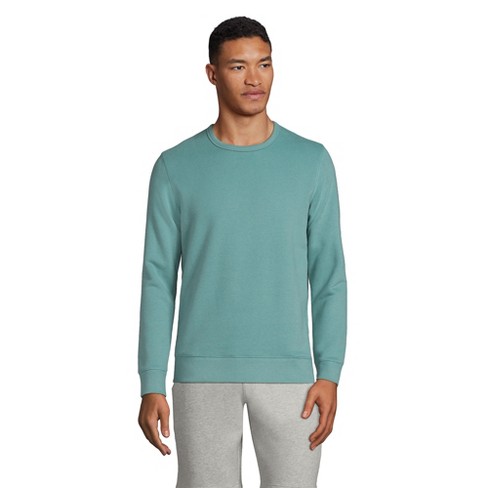Lands' End Men's Long Sleeve Serious Sweats Crewneck Sweatshirt - Medium -  Teal Shadow : Target