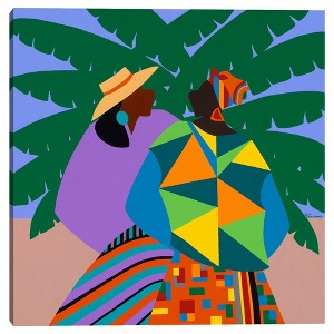 35" x 35" Kinship Sierra Leone by Synthia Saint James Canvas Art Print - Masterpiece Art Gallery - 1 of 4