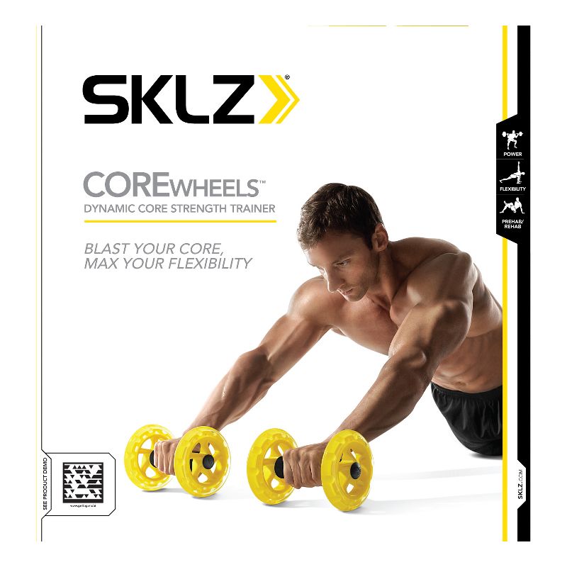 SKLZ Core Strength Wheels 2pk -Yellow, 3 of 8