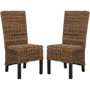 Pembrooke 19" H Rattan Side Chair (Set of 2) - FOX6520 - Safavieh Couture - 1 of 4