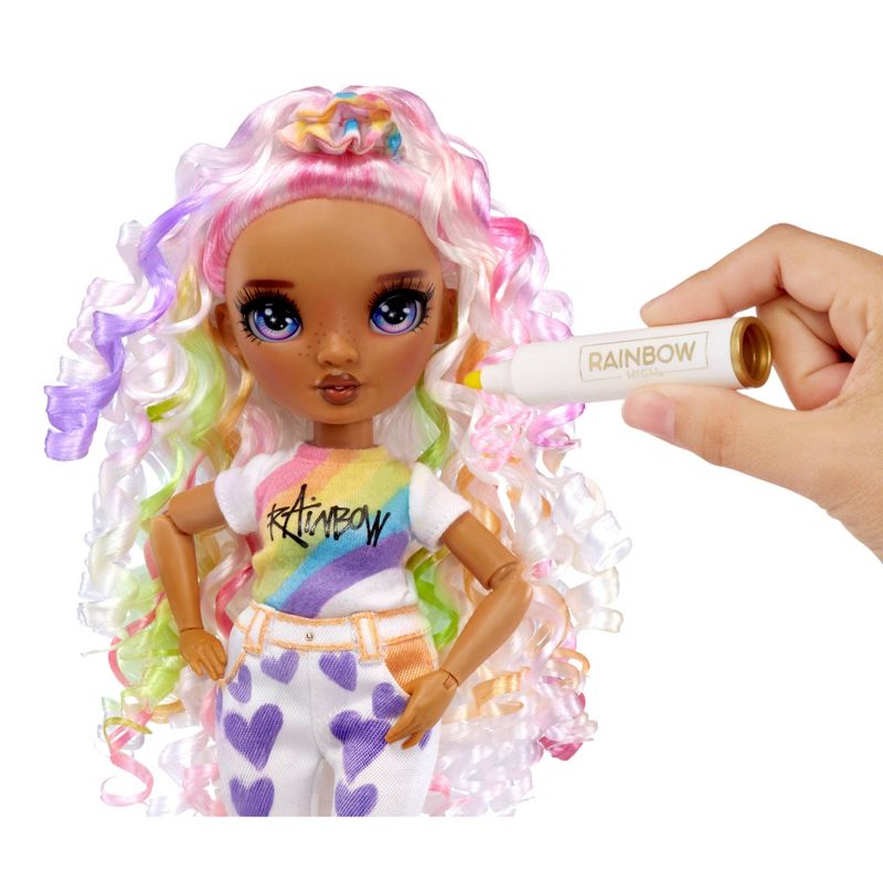 Rainbow High Color &#38; Create DIY Fashion Doll - Purple Eyes/Curly Hair, 5 of 10