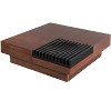 Italian Retro Style Acacia Wood Storage Coffee Table, Brown-black color - 4 of 4