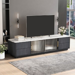 Sapphtopaz Modern TV Stand for TVs Up to 80" Entertainment Center with Storage Cabinets and Drawers, TV Stands for Living Room - 1 of 4