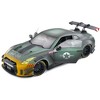 2022 Nissan GT-R (R35) RHD Liberty Walk 2.0 Body Kit "Army Fighter" "Competition" Series 1/18 Diecast Model Car by Solido - 2 of 4
