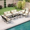 Costway 4/8 PCS Patio Furniture Set with Tempered Glass Coffee Table PE Wicker Rattan Chairs - 4 of 4