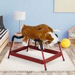Qaba Plush Spring Rodeo Bull Style Kids Ride-On Toy Rocking Horse With Realistic Sounds