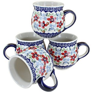 Blue Rose Polish Pottery K090-4 Manufaktura Bubble Mug Set - 1 of 1
