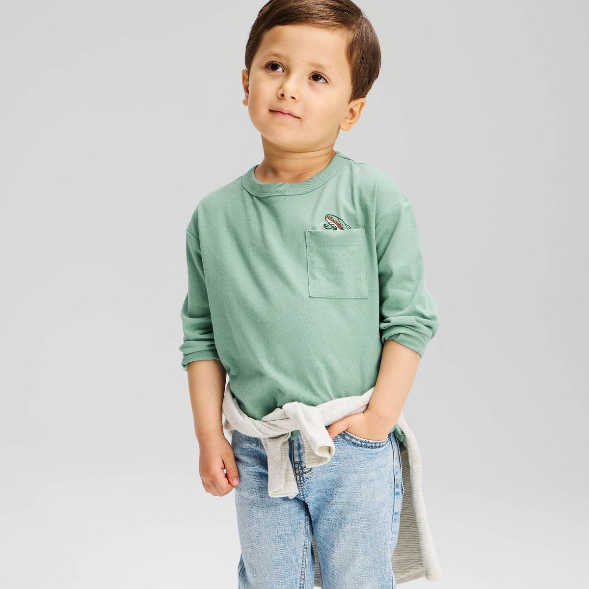 Toddler Boys' Long Sleeve Oversized Graphic T-Shirt - Cat & Jack™ - thumbnail 7