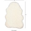 HomeStock Faux Lamb Skin Ivory 3.6x5.6, Shag, Hand Tufted - 3 of 4