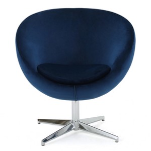 Isla Modern New Velvet Chair Navy - Christopher Knight Home, Blue