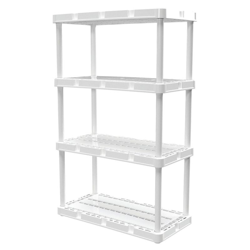 Gracious Living 4 Shelf Knect-A-Shelf Solid Light Duty Storage Unit 24 x 12 x 48" Organizer System for Home, Garage, Basement, and Laundry, Black, 2 of 7