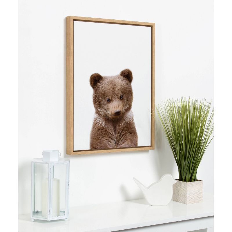 Sylvie Baby Bear Framed Canvas by Amy Peterson - Kate and Laurel, 5 of 6