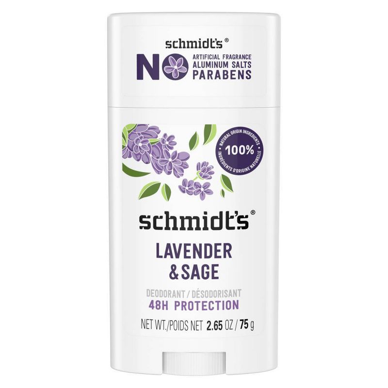 Schmidt&#39;s Lavender + Sage Aluminum-Free Natural Deodorant Stick - 2.65oz, 3 of 13