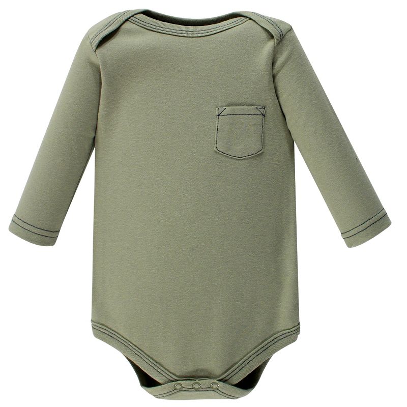 Hudson Baby Infant Boy Cotton Long-Sleeve Bodysuits 5pk, Mr Fox, 4 of 8