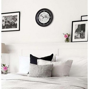 Seiko 16" Glint Wall Clock, Metallic Black - 1 of 4