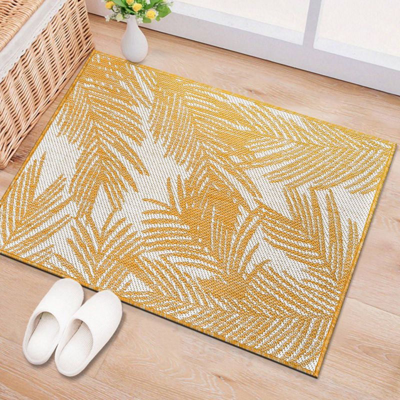 World Rug Gallery Contemporary Distressed Leaves Textured Flat Weave Indoor/Outdoor Area Rug, 3 of 9