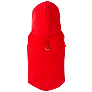 Gooby Fleece Vest Hoodie Dog Sweater Red, Small - 1 of 1