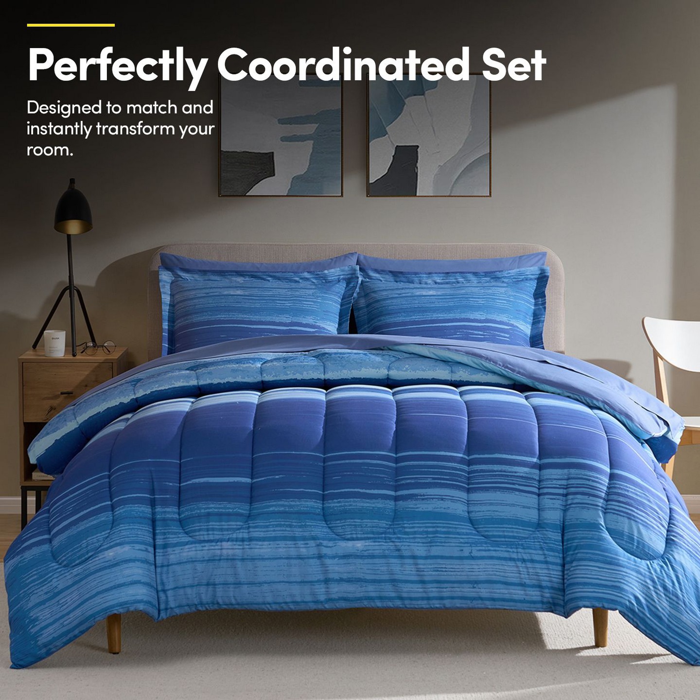 Постельное бельё Sweet Home Collections 7pc Siena Bed-in-A-Bag Printed Comforter Set — фото 4