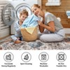 Washable Vintage Printed Rug Non Slip Low Pile Rug Soft Throw Floor Cover Foldable Indoor Carpet for Living Room Bedroom Playroom Nursery - 4 of 4