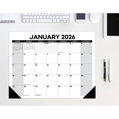 Willow Creek Press Basic Academic July 2025 - June 2026 22"x17" Large Monthly Deskpad Calendar