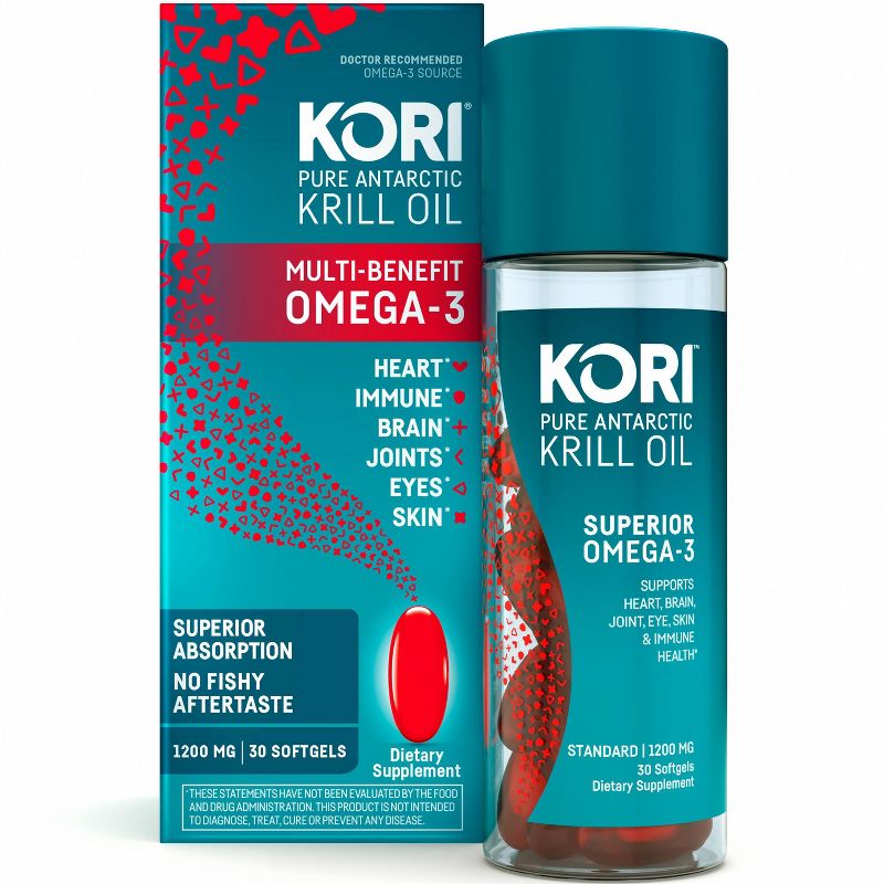 Kori Krill Oil Superior Omega-3 1200mg Standard Softgels - 30ct, 3 of 10
