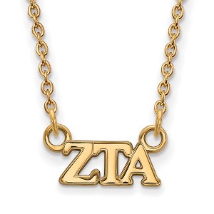 Black Bow Jewelry 14k Yellow Gold Plated Sterling Silver Zeta Tau Alpha Greek Life Necklace 18 Inch - 1 of 4
