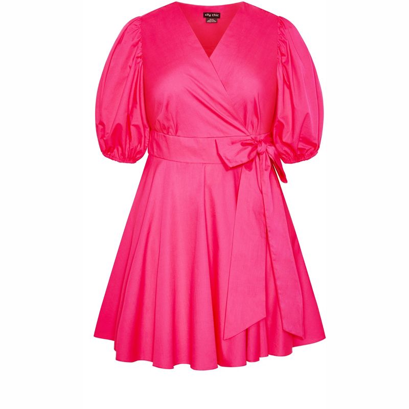 Women's Plus Size  Elisha Dress - shock pink | CITY CHIC, 4 of 6