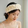 Spa Essentials 2-Pack Plush Spa Headbands – Ultra-Soft Stretch Fleece Facial Hair Bands for Women – Ideal for Makeup, Skincare, and Bath - 3 of 4