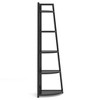 Resenkos Bookshelf, Bookcase Standing Shelf Unts,5-Tier Corner Shelf, 70" Tall Corner Ladder Shelf Small Bookshelf,Black - 4 of 4