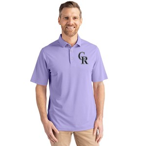 Colorado Rockies Cutter & Buck Virtue Eco Pique Recycled Mens Polo - 1 of 1