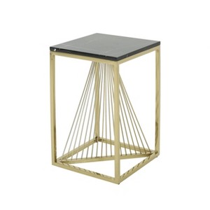 Arvid Modern Faux Marble Accent Table Black - Christopher Knight Home