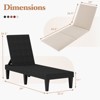 Tangkula 2PCS Patio Lounge Chair Recliner Chair w/ 3-Position Adjustable Backrest & Cushion Black & White - 4 of 4